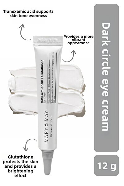 Mary & May كريم محيط العين بحمض الترانيكساميك والغلوتاثيون المضاد للهالات الس...