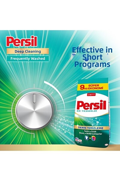 Persil Detergent de rufe pudră Frequent Washers, 60 de spălări, 9 kg, set de 2