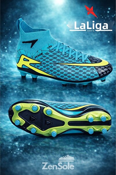 LALİGA حذاء رياضي للجنسين من Air مع جوارب مدمجة للملاعب العشبية والأرضيات الع...