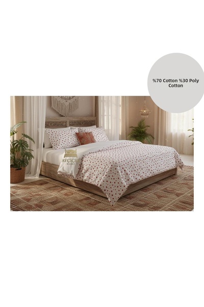 ayçiçek home Single Bedding Set 100/200 Non-Elastic Bed Sheet 150/215 Quilt S...