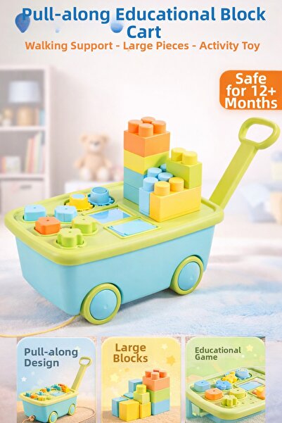 YILDIRIM OYUNCAK عربة تعليمية بعجلات 40 سم |   لعبة نشاطية مع مرآة وتطابق الأ...