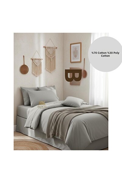 ayçiçek home Single Bedding Set 100/200 Non-Elastic Bed Sheet 150/215 Quilt S...