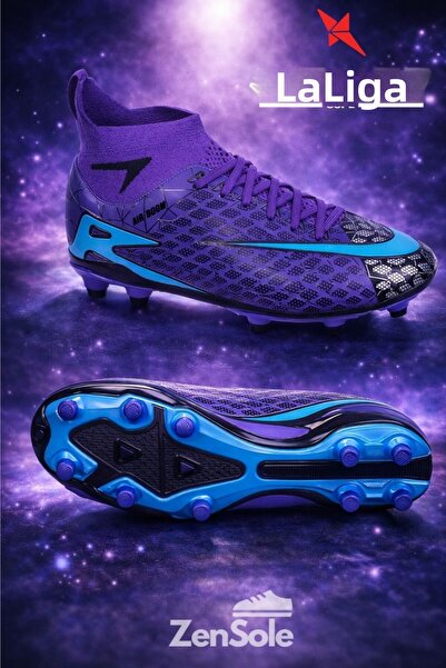 LALİGA حذاء رياضي للجنسين من Air مع جوارب مدمجة للملاعب العشبية والأرضيات الع...