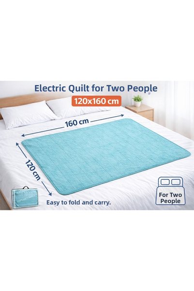 Toptancı Amca Pătură electrică dublă 120x160 cm – Suprafață din pâslă, cu reglare a temperaturii, cu husă, preț en-gros