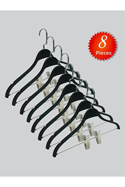 NYN Wooden 8061 Mandalli Nickel Silver Hook Hanger for Clothes, Blouses and S...