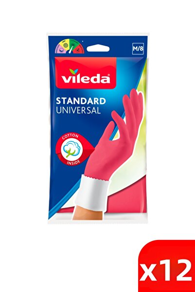 Vileda 12 Pack Standard Medium Size Dish Gloves