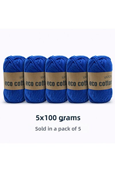 Oxford İplik 5 عبوات من القطن البيئي - 100 جرام 200 متر خيط حياكة من القطن ال...