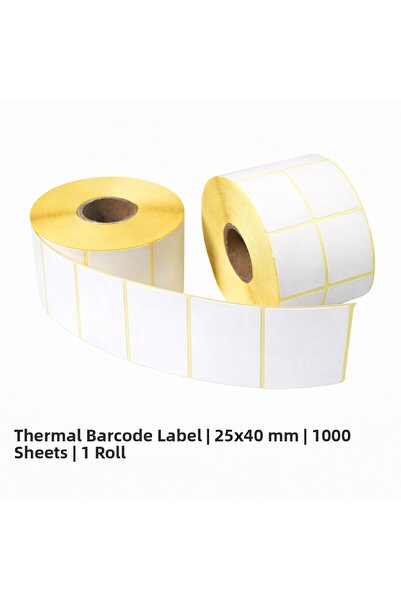 Blue Label Etichetă termică cu cod de bare |   25x40 mm |   1000 de înfășurăr...