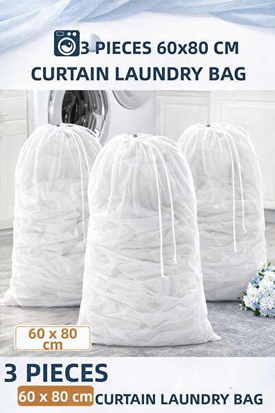 MorPort 3 Luxury Large 60X80 Curtains and Laundry Nets