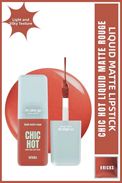 Maru.Derm ميك أب مارودرم أحمر شفاه سائل مخملي غير لامع يدوم طويلاً - أحمر شفا...