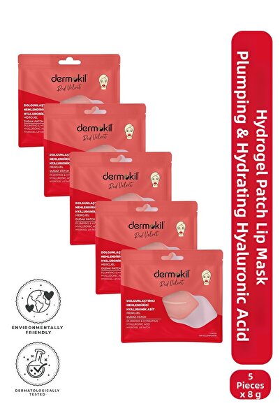 Dermokil Plumping Moisturizing Hyaluronic Acid Hydrogel Patch Lip Mask X 5 Pi...