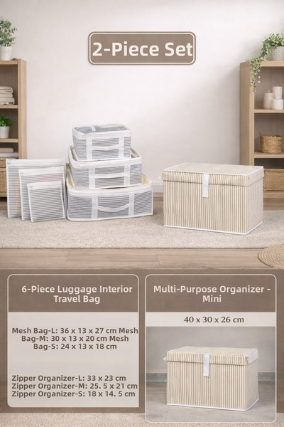 PONÇİK BEBEK Multi-Purpose Under-Bed Organizer Mini Storage Box & Set of 6 Tr...