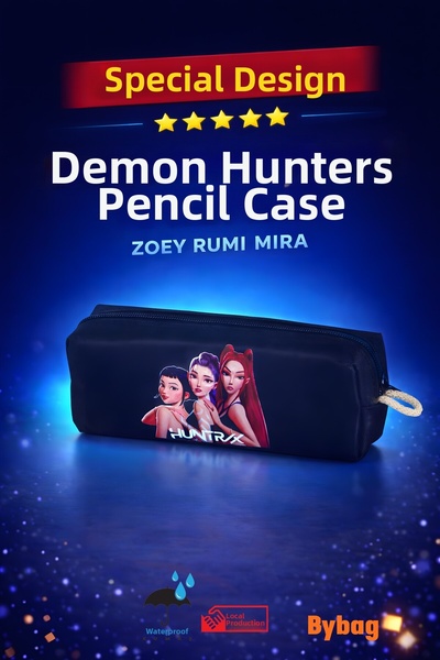 BYBAG Demon Hunters K-Pop Rumi Mira Zoey Anime Pencil Case High Capacity Wate...