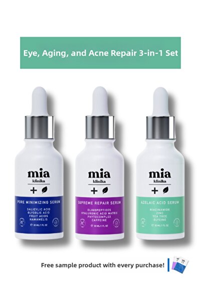 mia klinika مجموعة مصل إصلاح مضاد للشيخوخة للمساعدة في منع العيوب وعيوب البشرة