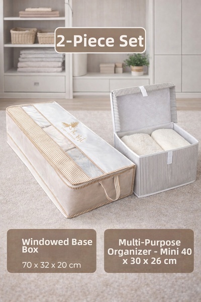 PONÇİK BEBEK Under-The-Window Storage Box and Multi-Purpose Mini Size Box Lar...