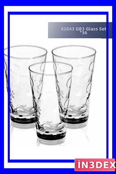 İN3DEX 3-Piece Plain Glass Set for Practical Use