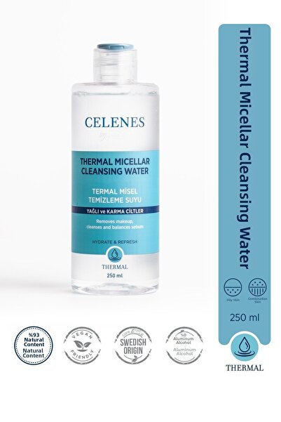 Celenes ماء ميسيلار حراري مرطب ومنشط للبشرة الدهنية والمختلطة 250 مل