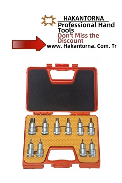 HakanTorna مجموعة رؤوس توركس قصيرة HT- Rico 1/2 مكونة من 10 قطع