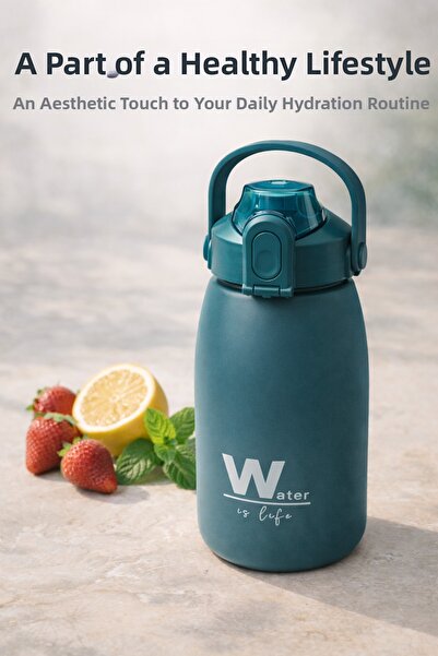 ARVALE 1600 ml Large Water Bottle – Bpa-Free, Sports Thermos with Locking and...