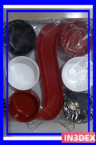 İN3DEX 7-Piece Acrylic Breakfast and Snack Presentation Set