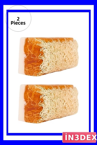 İN3DEX زوج من صابون ألياف اليقطين الطبيعي يحتوي على حليب الحمار