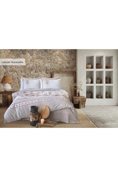 İyi Geceler İstanbul طقم غطاء لحاف مزدوج من القطن بنسبة 100% من RANFORCE LALEZAR