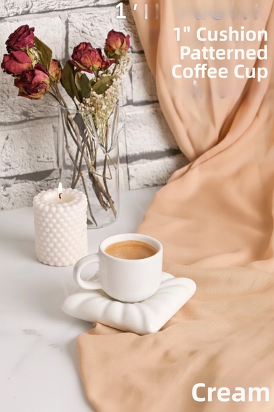 ARVALE Mona 1 Set Pillow Model Coffee Cup 90 ml White |   Turkish Coffee Cup ...