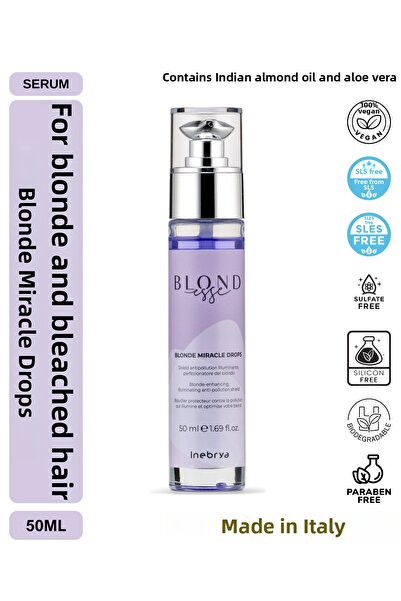 Inebrya Blonde Miracle Sarı ve Açık Renkli Saçlar İçin Onarıcı ve Parlaklık V...