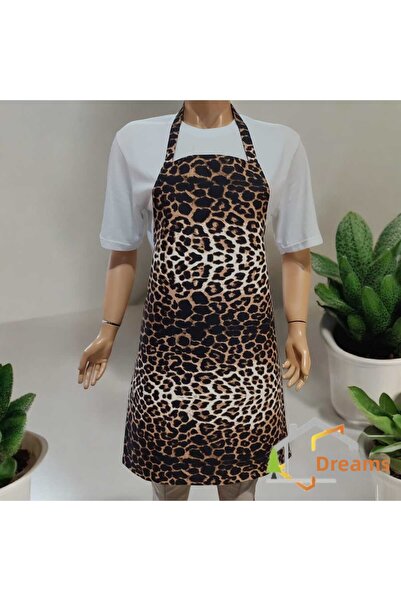 DÜŞLER EV TEKSTİLİ Patterned Adjustable Duck Fabric Chef's Kitchen Apron with...