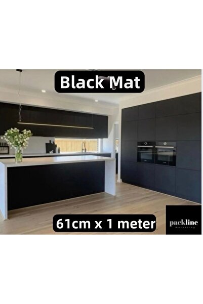 Packline Marketing Matte Black Adhesive Foil Kitchen Cabinet and Furniture Co...
