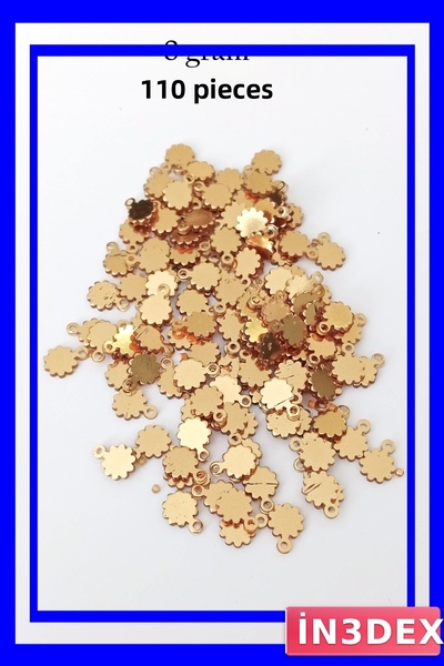 İN3DEX مجموعة خرز بليكسي ذهبية اللون 110 قطعة من الإكسسوارات المصنوعة يدويًا