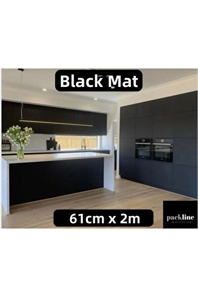 Packline Marketing Matte Black Adhesive Foil Kitchen Cabinet and Furniture Co...