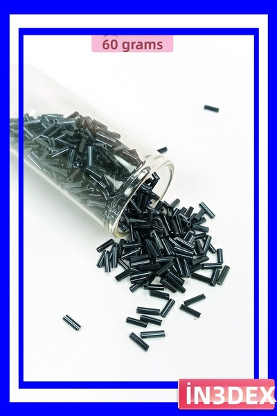 İN3DEX Dark Green Pipe Cutting Beads 2mm Diameter 10mm Length