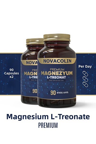 NOVACOLIN مغنيسيوم إل-تريونات 180 كبسولة عشبية عبوة من قطعتين