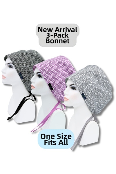 doktorbonem Hijab Size 3-Pack Lycra Geometric Flowers Lilac Geometric Pattern...