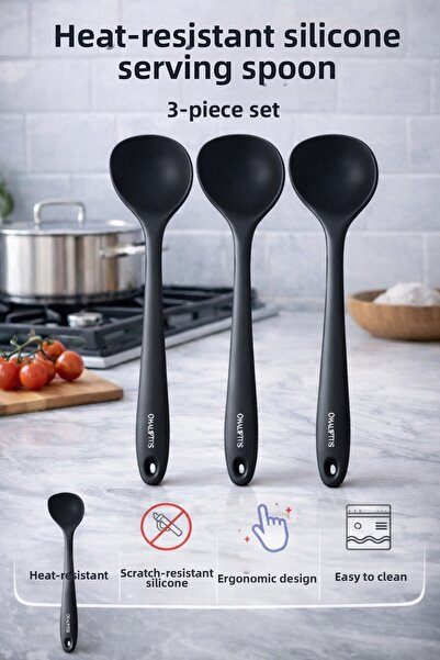 Single (3 Pieces) Ladle with Ultra Hard Tip, Heat Resistant, Fireproof, Non-S...