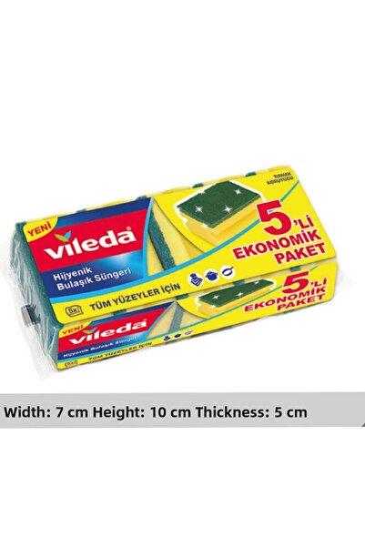 izmiryapımarket Corrugated Dish Sponge Set of 5