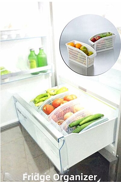 Trouvaille 7 Pieces Jumbo Refrigerator Vegetable Fruit Basket Kitchen Bathroo...
