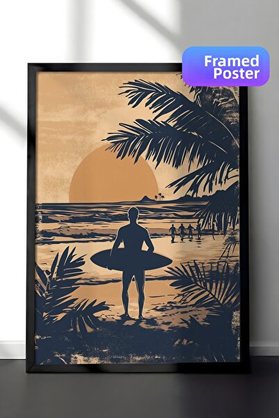 Zestia Ζωγραφική τοίχου με μαύρο πλαίσιο: Σιλουέτα άνδρα που διαλογίζεται στη...