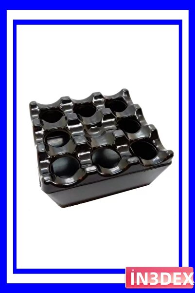 İN3DEX منفضة سجائر مربعة الشكل مع هيكل من الفولاذ المقاوم للصدأ