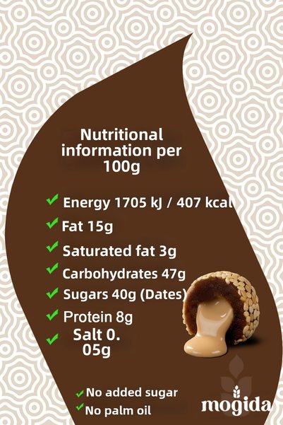 MOGİDA Natural Energy Balls 150Gr×3 Boxes - Sugar-Free 3-Pack Deal