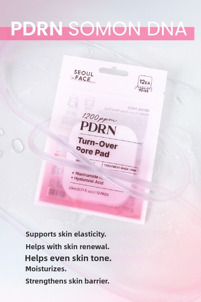 Dermal Pdrn Pore Tightening Moisturizing Skin Renewing Anti-Aging Salmon Dna Tonic Pad 12 Pieces