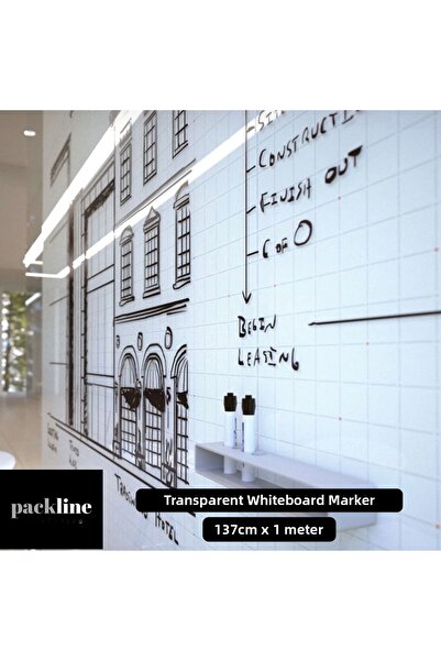 Packline Marketing Transparent Self-Adhesive Writing Board Foil School Nurser...