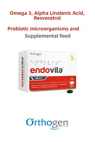 Orthogen Endovita 60 Soft Capsules |   Omega 3, Resveratrol, Quercetin and Pr...