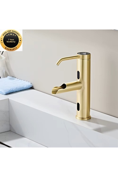 OEM صنبور حوض الحمام مع مستشعر + موزع الصابون السائل 2 في 1 حديث وفاخر 2026 م...