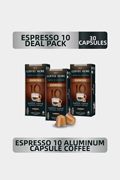 C.M Coffee More 10 Espresso Capsule Coffee 10 X 3 Packs (30 Pieces) Nespresso...