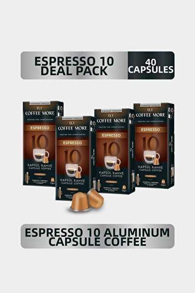 C.M Coffee More 10 Espresso Capsule Coffee 10 X 4 Packs (40 Pieces) Nespresso...