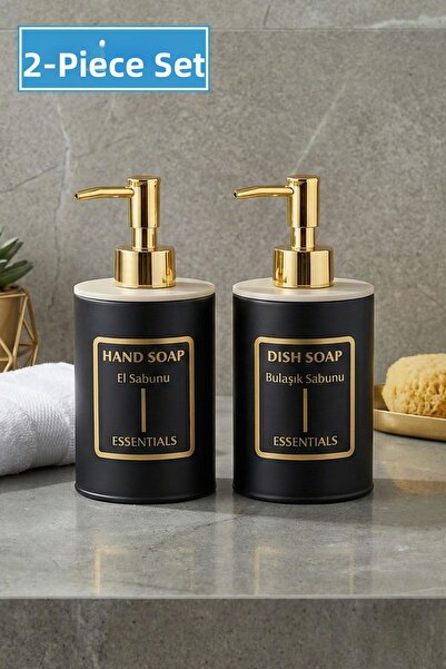 LE PARİS Set de 2 dozatoare de săpun lichid - de lux, pentru blat, pentru buc...