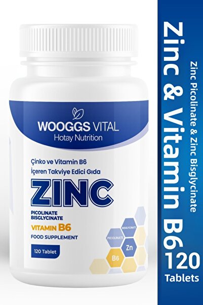 Hotay Nutrition Wooggs Vital مكمل غذائي يحتوي على الزنك (بيكولينات + بيسجليسي...
