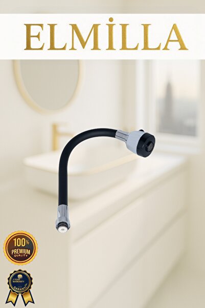 elmilla Flexible Black Kitchen Sink Faucet Head Tap